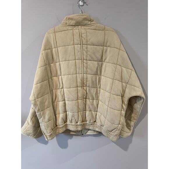 Free People Dolman Quilted Jacket Vanilla Cream Size XL – Oversized Cozy Bomber - Picture 5 of 5